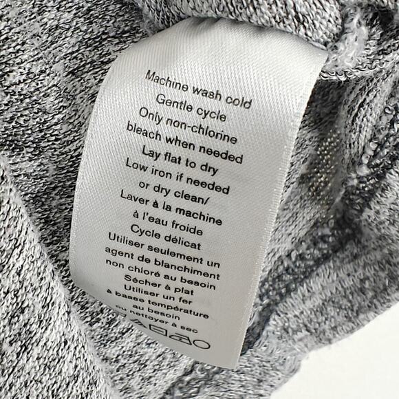 Rag & Bone Knit Top Size Small Heather Gray Ribbed Long Sleeves Stretch Soft - Picture 8 of 9